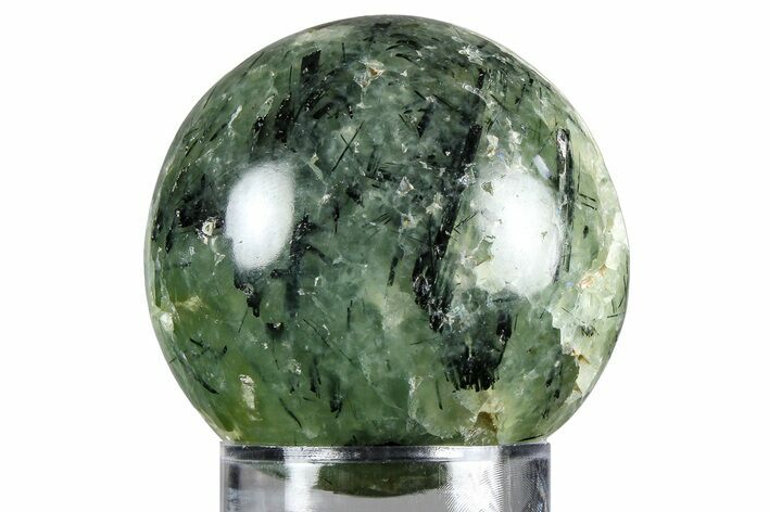 Polished Prehnite With Epidote Sphere #369433